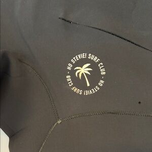Ho Stevie! Surf Club Black Wetsuit Top with Palm Logo